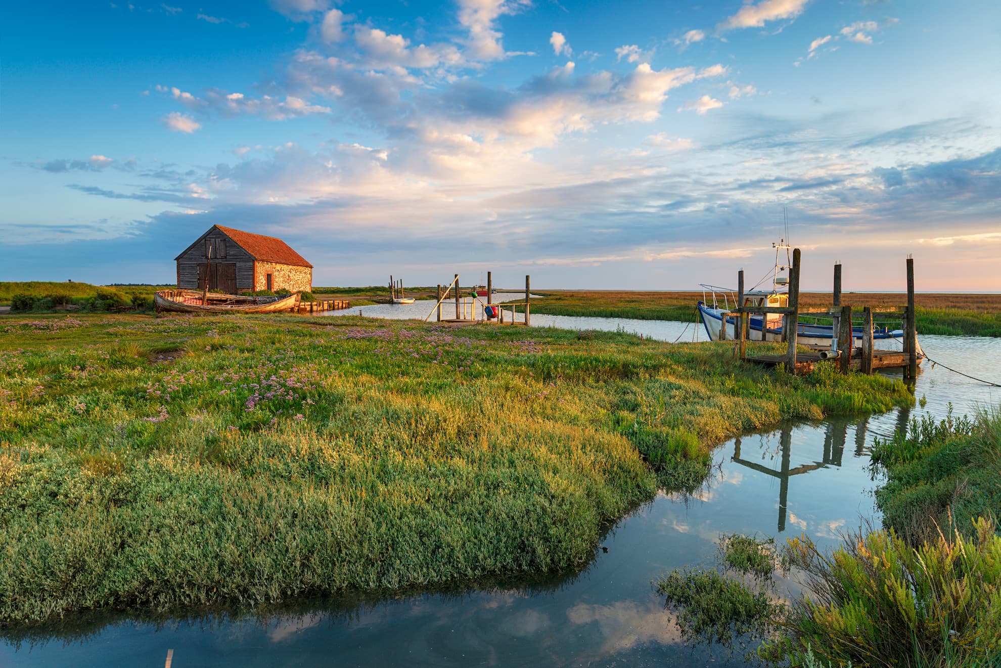 salt marsh harbour view and boat